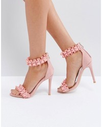 Розовые босоножки на каблуке от Missguided
