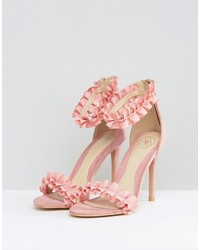 Розовые босоножки на каблуке от Missguided