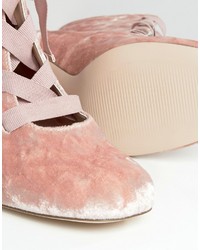 Розовые ботильоны на шнуровке от Asos