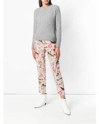 Женские розовые брюки-галифе с принтом от RED Valentino
