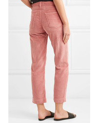 Женские розовые вельветовые классические брюки от Grlfrnd