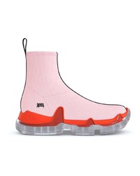 Мужские розовые высокие кеды от Swear