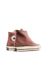 Мужские розовые высокие кеды от Converse