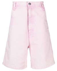 Мужские розовые джинсовые шорты от Ami Paris