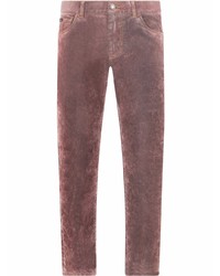 Мужские розовые джинсы с принтом тай-дай от Dolce & Gabbana