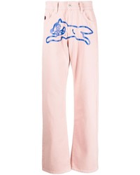 Мужские розовые джинсы с принтом от Icecream