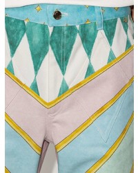 Мужские розовые джинсы с принтом от Casablanca