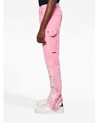 Мужские розовые джинсы с принтом от Amiri