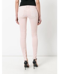 Розовые джинсы скинни от Balmain