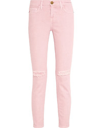 Розовые джинсы скинни от Current/Elliott