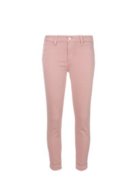 Розовые джинсы скинни от J Brand