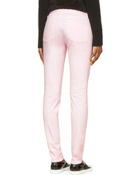 Розовые джинсы скинни от Christopher Kane