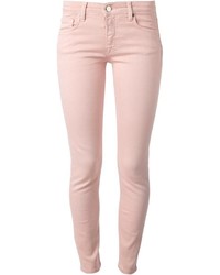 Розовые джинсы скинни от Victoria Beckham