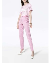 Женские розовые джинсы от Versace