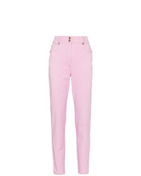 Женские розовые джинсы от Versace