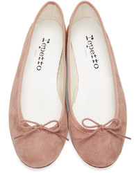 Розовые замшевые балетки от Repetto