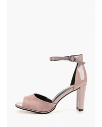 Розовые замшевые босоножки на каблуке от Diora.rim