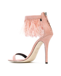 Розовые замшевые босоножки на каблуке от Giuseppe Zanotti Design