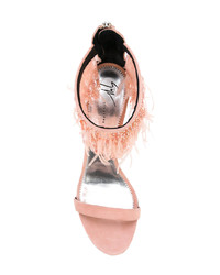Розовые замшевые босоножки на каблуке от Giuseppe Zanotti Design