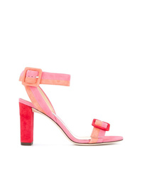 Розовые замшевые босоножки на каблуке от Jimmy Choo