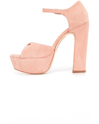 Женские розовые замшевые босоножки от Alice + Olivia