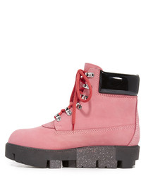 Розовые замшевые ботильоны от Acne Studios