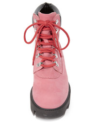 Розовые замшевые ботильоны от Acne Studios