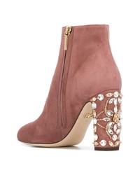 Розовые замшевые ботильоны от Dolce & Gabbana