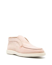 Мужские розовые замшевые ботинки челси от Santoni