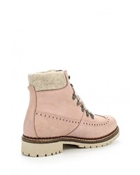Женские розовые замшевые ботинки от Tamaris
