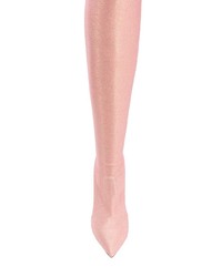 Розовые замшевые ботфорты от Casadei