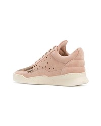 Женские розовые замшевые высокие кеды от Filling Pieces