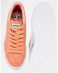 Женские розовые замшевые кеды от Puma