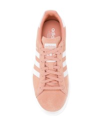 Женские розовые замшевые низкие кеды от adidas