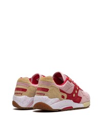 Мужские розовые замшевые низкие кеды от Saucony