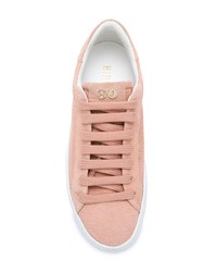 Женские розовые замшевые низкие кеды от Hide&Jack