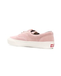 Мужские розовые замшевые низкие кеды от Vans