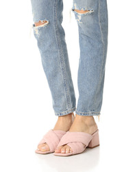 Розовые замшевые сабо от Jeffrey Campbell