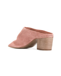 Розовые замшевые сабо от Del Carlo