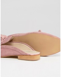 Розовые замшевые сабо от Park Lane