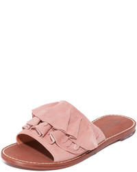 Розовые замшевые сандалии на плоской подошве от Derek Lam 10 Crosby