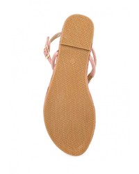 Розовые замшевые сандалии на плоской подошве от Style Shoes