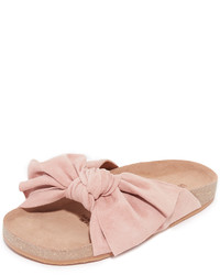 Розовые замшевые сандалии на плоской подошве от Ulla Johnson