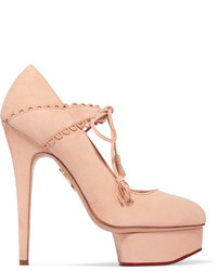 Розовые замшевые туфли от Charlotte Olympia