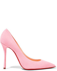 Розовые замшевые туфли от Christian Louboutin