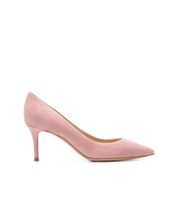 Розовые замшевые туфли от Gianvito Rossi