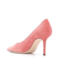 Розовые замшевые туфли от Jimmy Choo