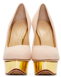 Розовые замшевые туфли от Charlotte Olympia