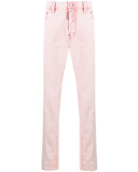 Мужские розовые зауженные джинсы от DSQUARED2