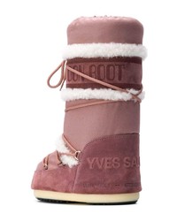 Женские розовые зимние ботинки от Yves Salomon